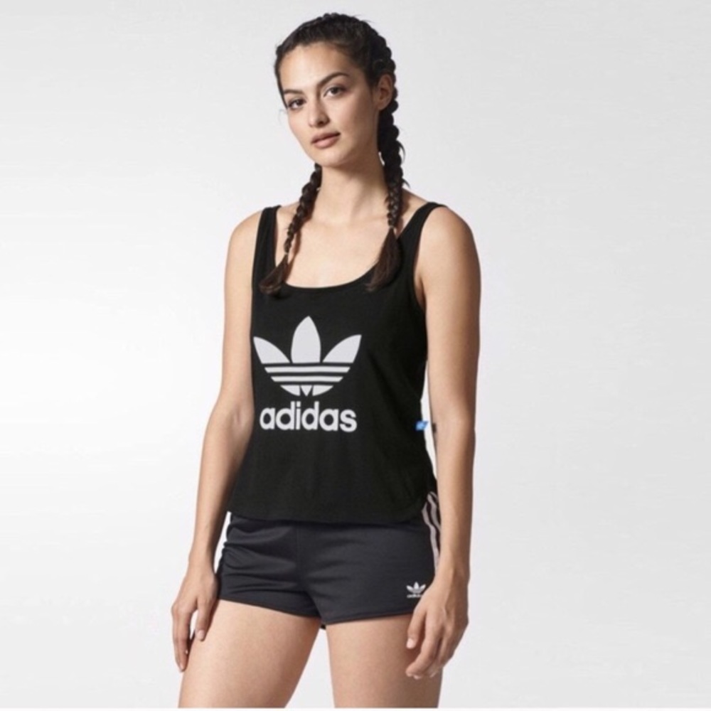 Adidas trefoil high-low tank